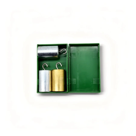 Набор тел равного объема (латунь, сталь, алюминий) цилиндры